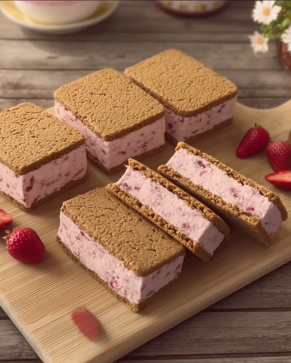 Strawberry Ice Cream Sandwiches