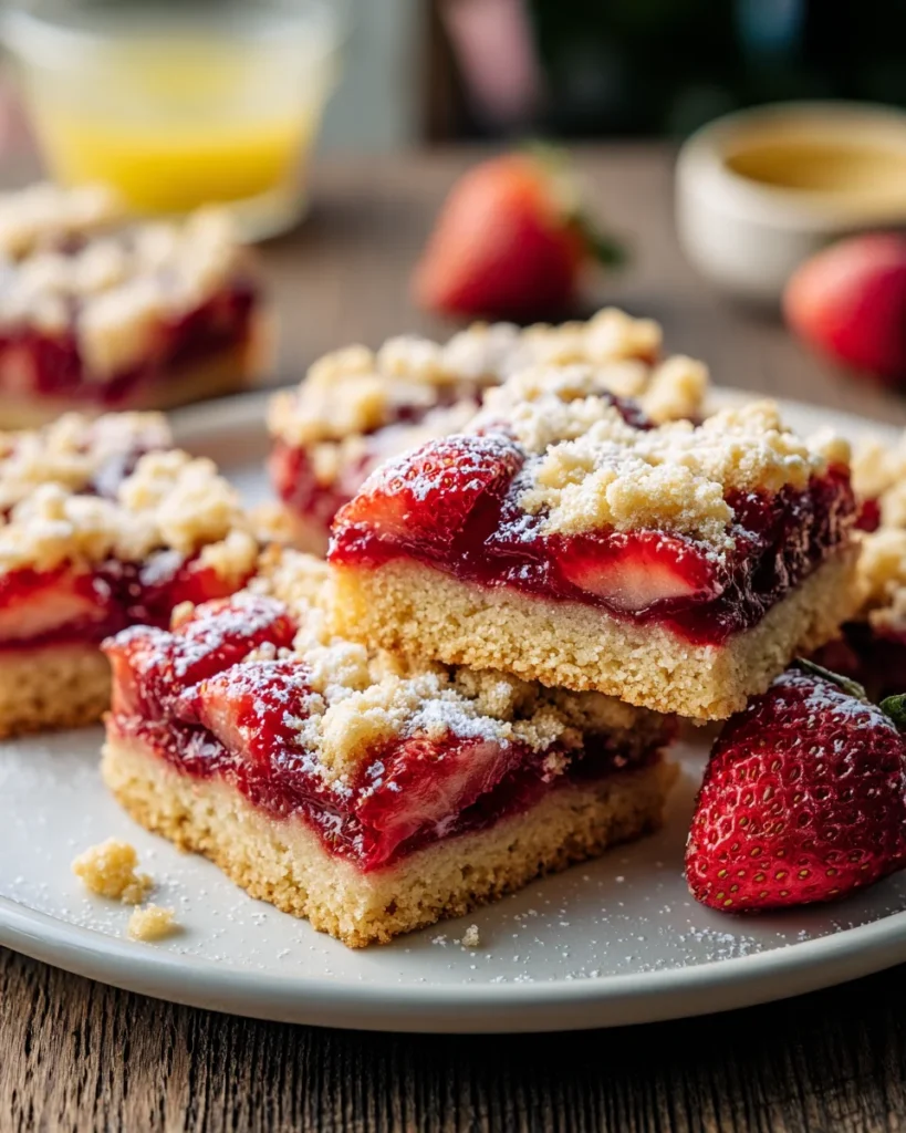 Strawberry Shortbread Bars
