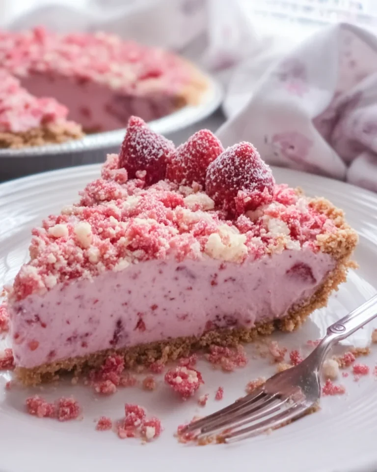 Strawberry Shortcake Freezer Pie