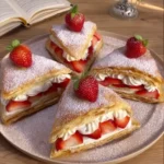 Strawberry and Whipped Cream Puff Pastry Delights