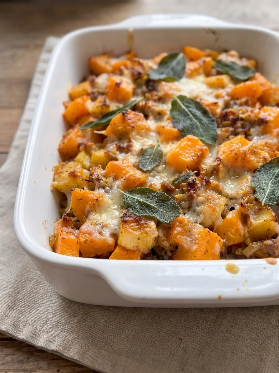 Butternut Squash Sausage Bake