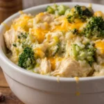 Cheesy Broccoli Chicken Rice Casserole