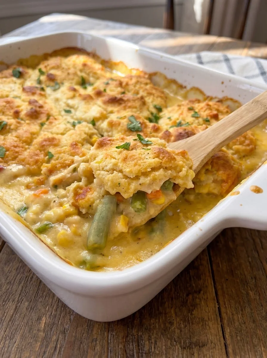 Chicken Cobbler with Cheddar Bay Bis