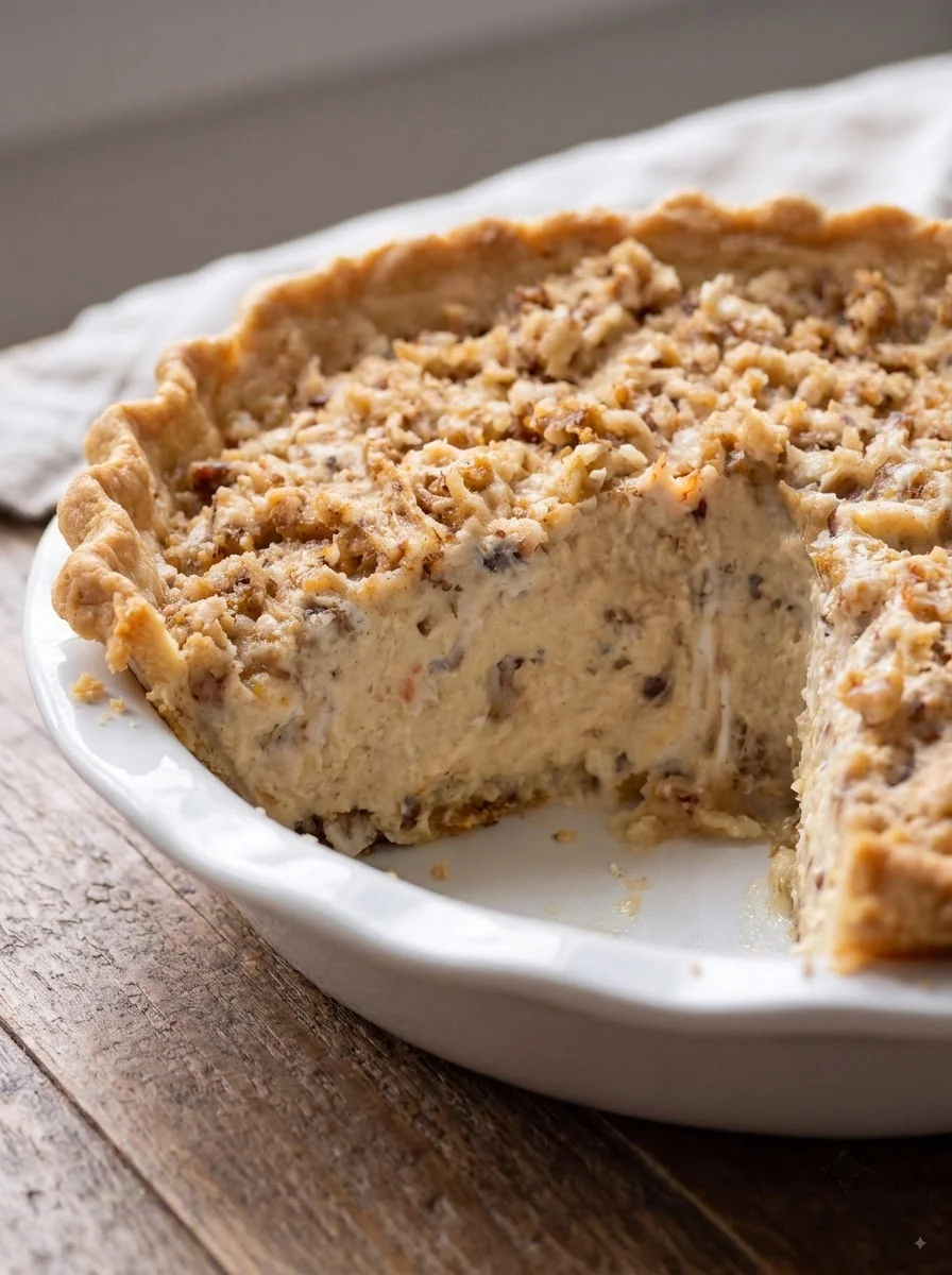 Creamy Nut Crumble Pie