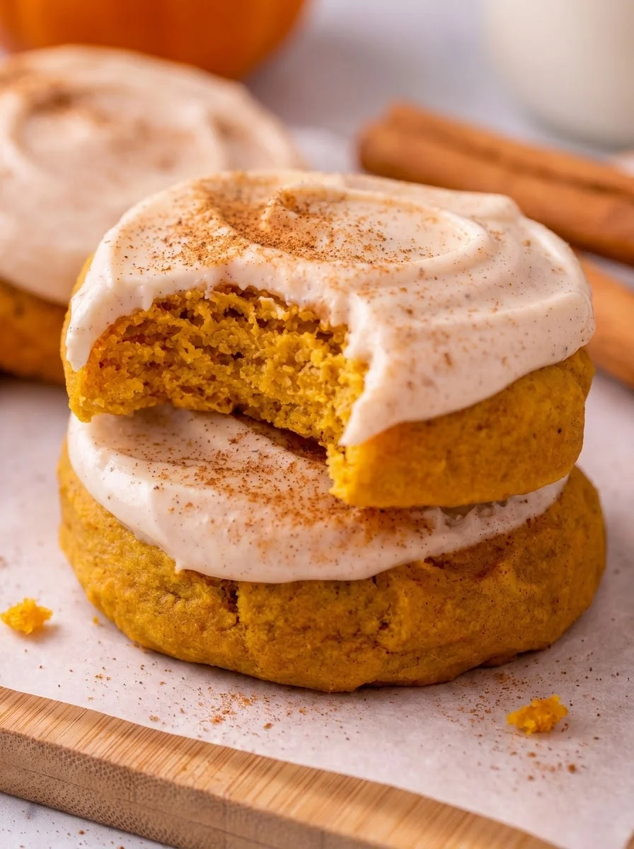 Easy Frosted Pumpkin Cookies