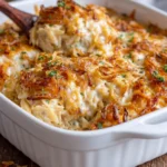 French Onion Chicken Orzo Casserole