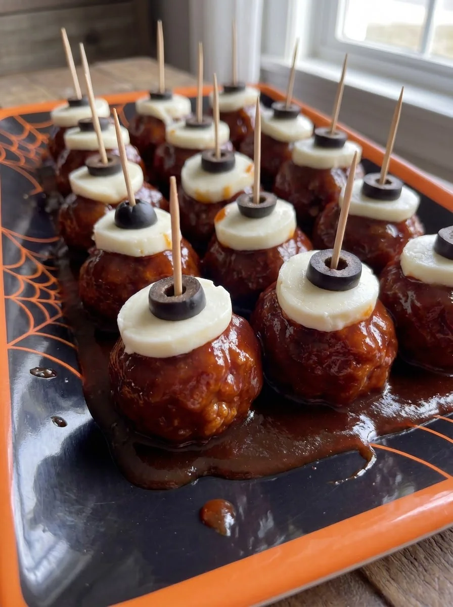 Halloween Eyeball Meatballs