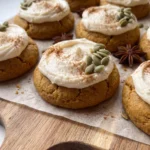 Pumpkin Cookies with Cream Cheese Frosting