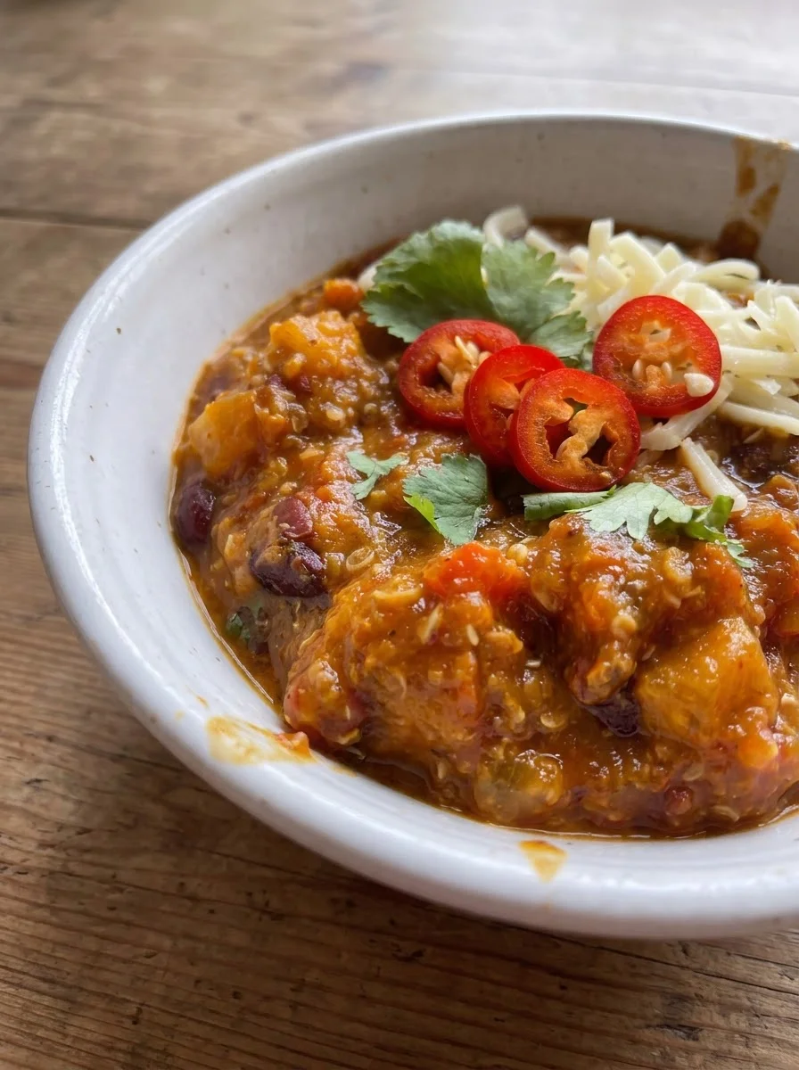 Slow Cooker Pumpkin Quinoa Chili
