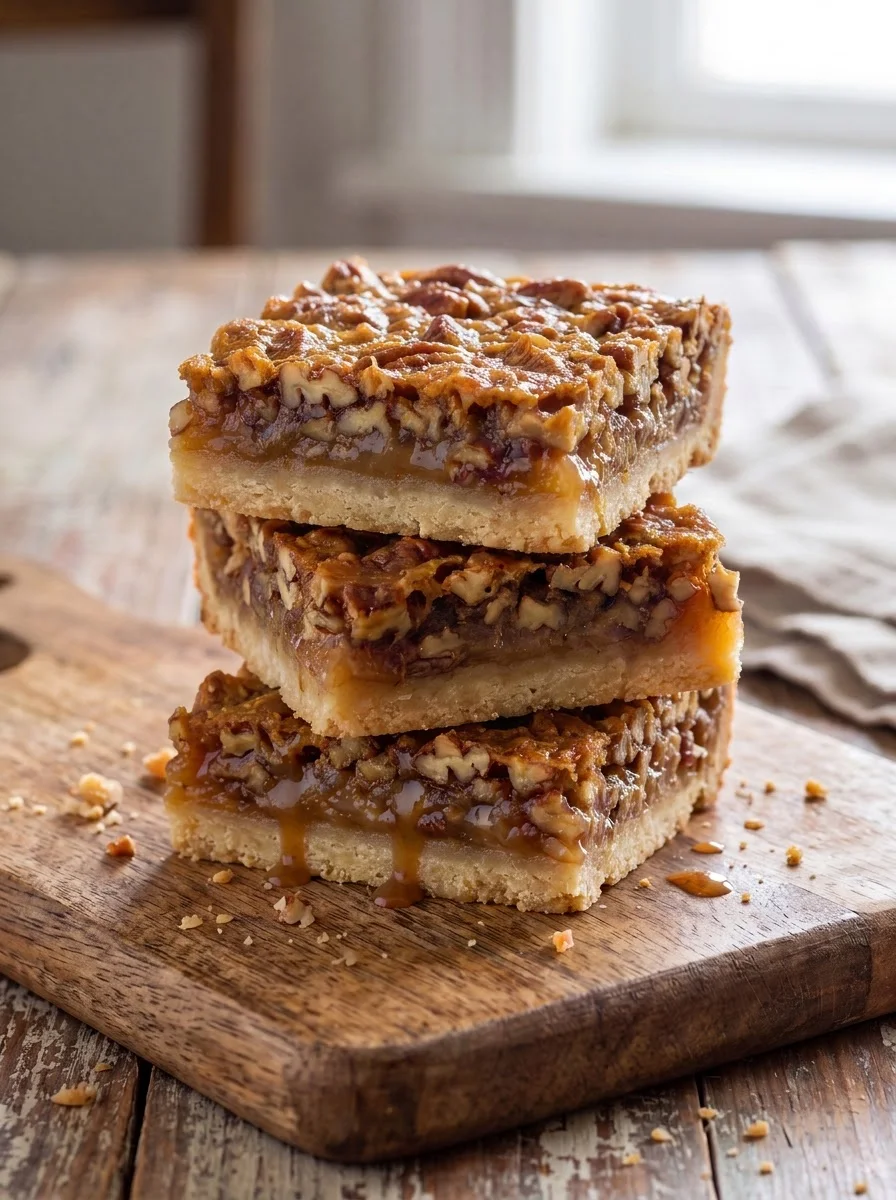 Gooey Caramel Pecan Bars