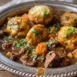 Slow Cooker Beef Stew and Dumplings